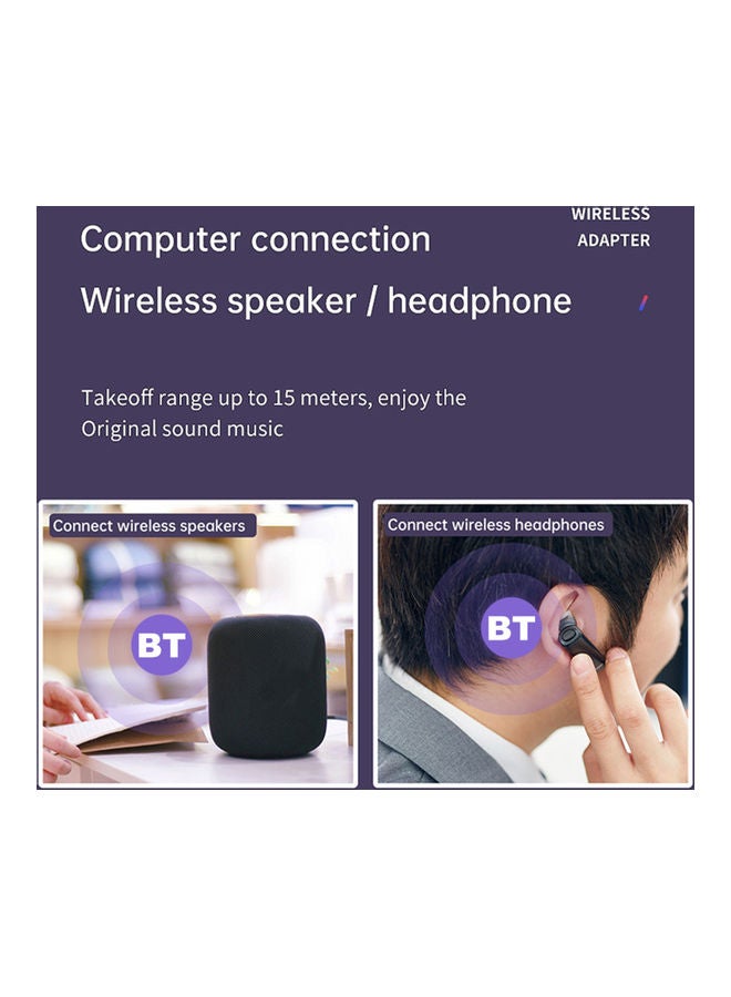 محول جهاز إرسال واستقبال لاسلكي يعمل بالبلوتوث ومزود بمنفذ USB - Image 2