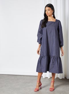 Symmetry Midi Dress Navy