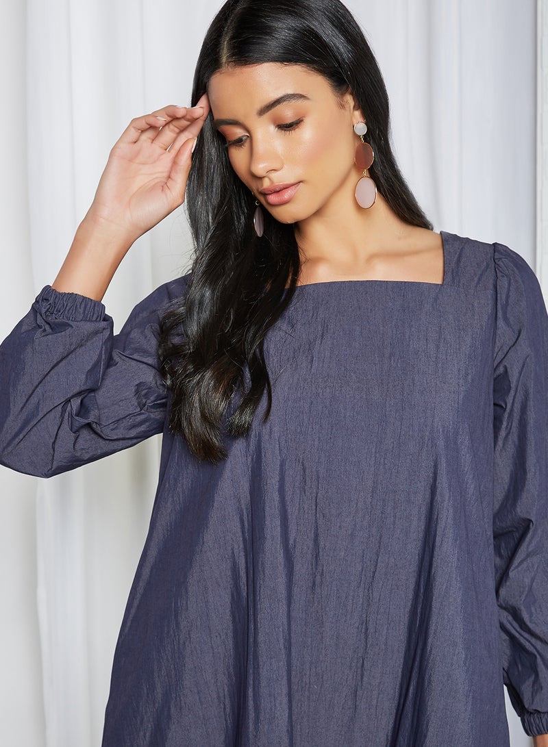GHOSPELL - Symmetry Midi Dress Navy - Image 1