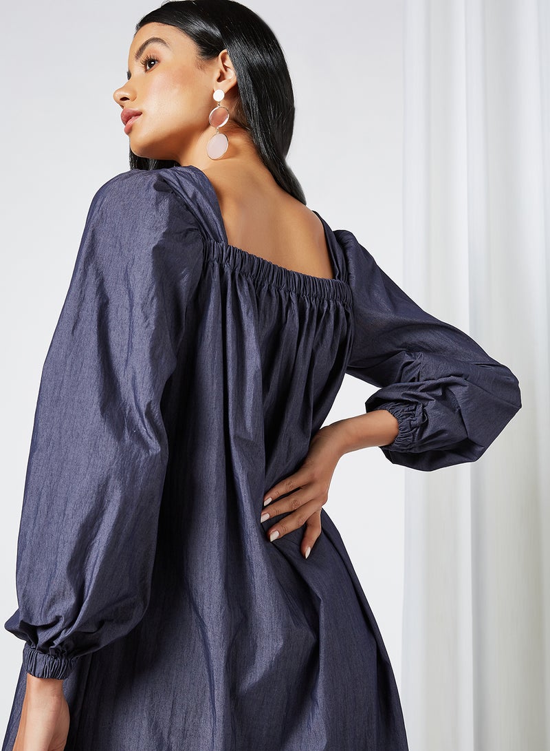 GHOSPELL - Symmetry Midi Dress Navy - Image 1