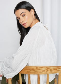 GHOSPELL Elements Flare Sleeve Top Ivory  - Image 2