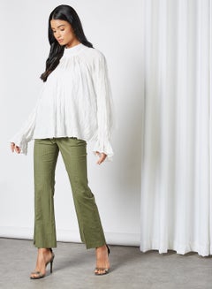 GHOSPELL Elements Flare Sleeve Top Ivory  - Image 3