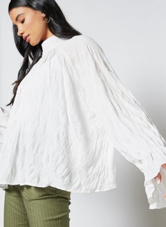 GHOSPELL Elements Flare Sleeve Top Ivory  - Image 4