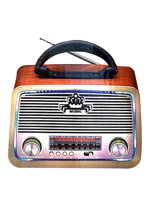 Bluetooth Radio Speaker Brown/Black/Silver
