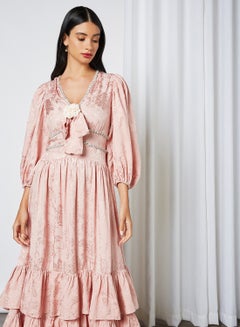 sister jane Wine and Dine Maxi Dress Pink  - Image 3