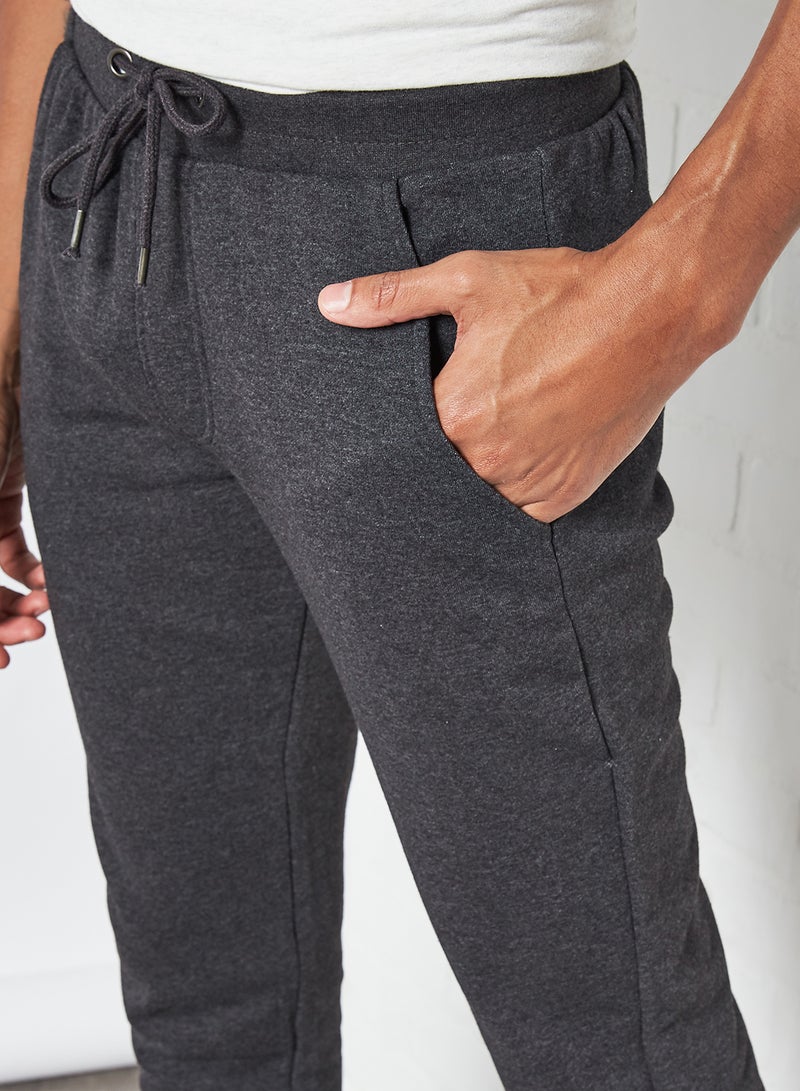 BRAVE SOUL Basic Sweatpants Dark Charcoal Marl  - Image 4