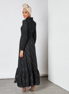 sister jane Entertain Shirring Maxi Dress Black  - Image 2