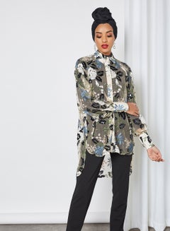 sister jane Soiree Embroidered Oversized Shirt Multicoloured  - Image 1