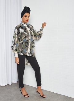 sister jane Soiree Embroidered Oversized Shirt Multicoloured  - Image 3