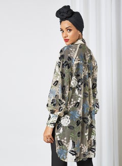 sister jane Soiree Embroidered Oversized Shirt Multicoloured  - Image 2