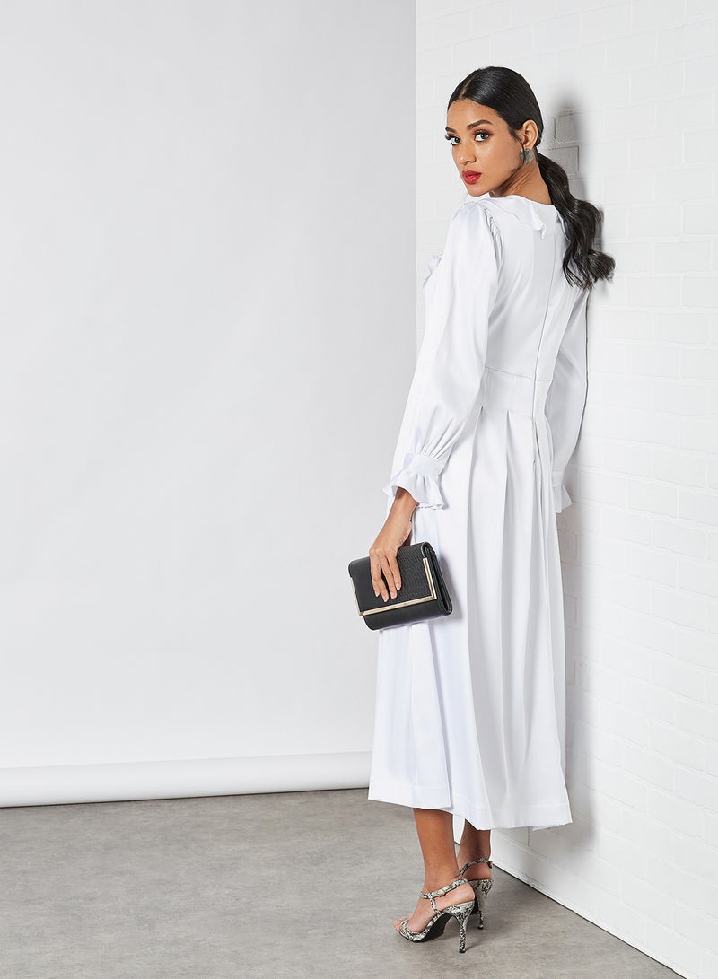 SIVVI for HANIYA Pleat Detailed Dress White  - Image 2