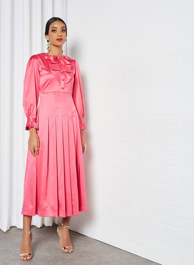 SIVVI for HANIYA Pleat Detailed Dress Pink  - Image 3
