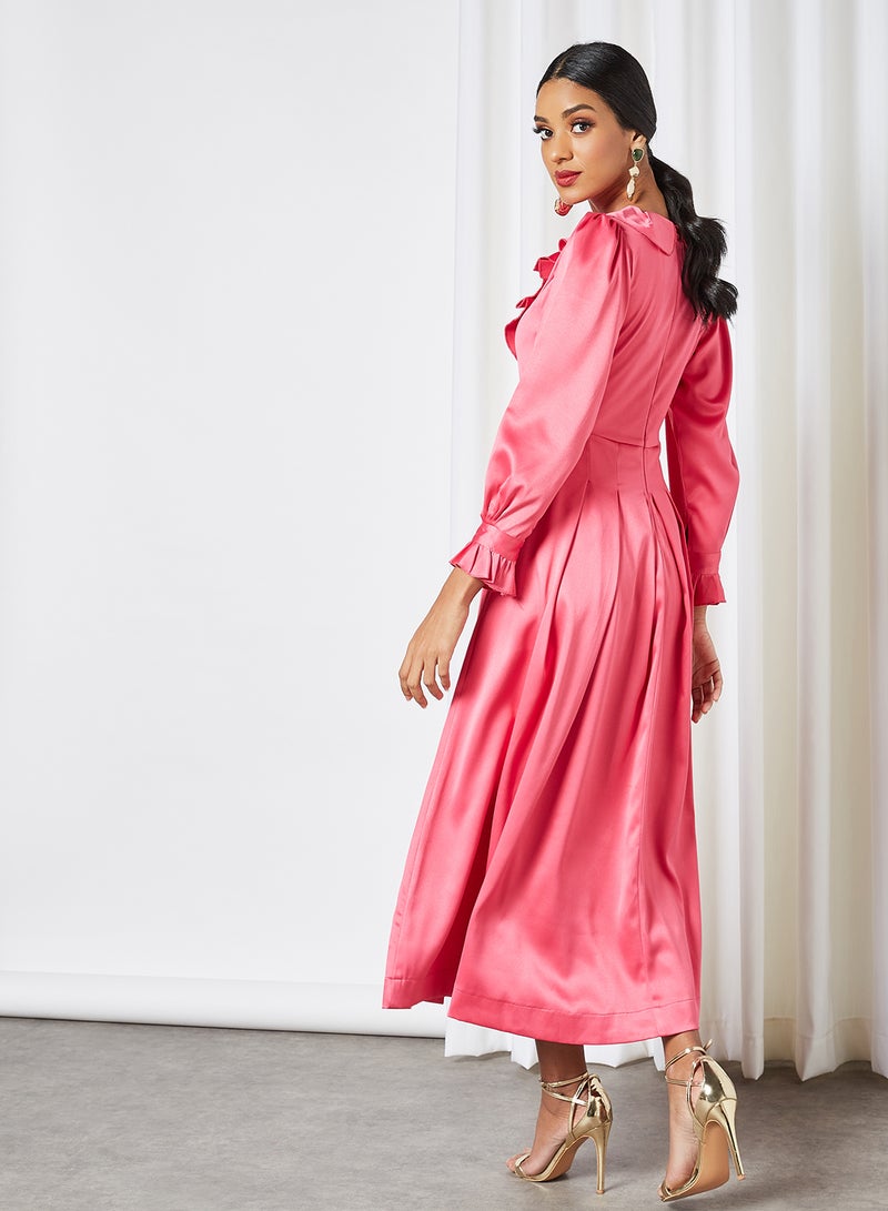 SIVVI for HANIYA Pleat Detailed Dress Pink  - Image 2