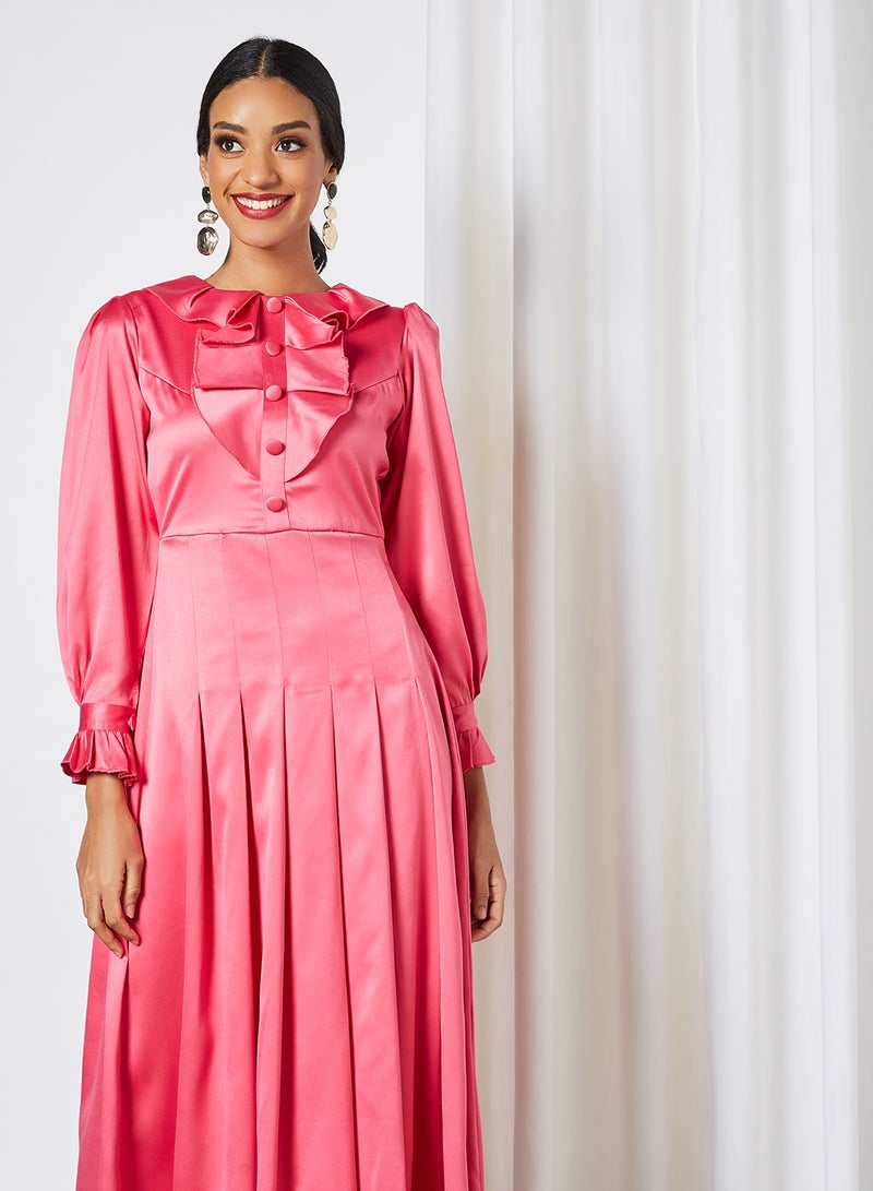 SIVVI for HANIYA Pleat Detailed Dress Pink  - Image 1