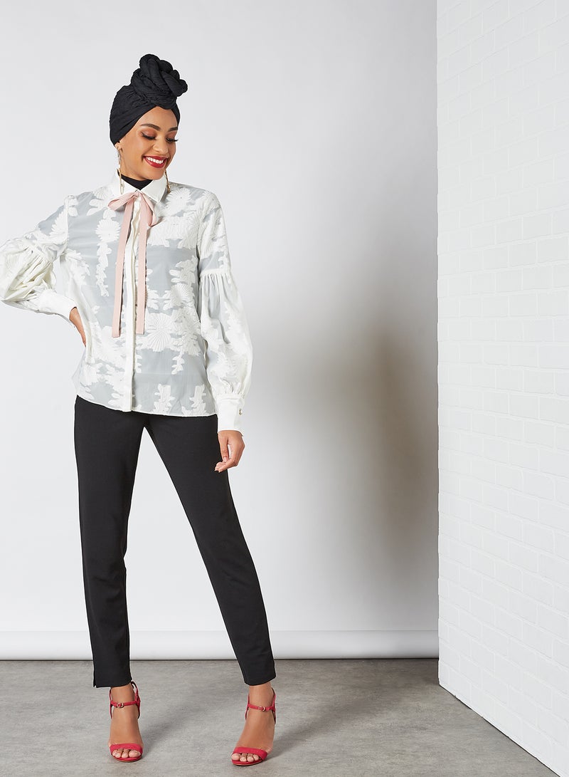 sister jane - Invitation Bishop Sleeve Blouse Ivory - Image 1
