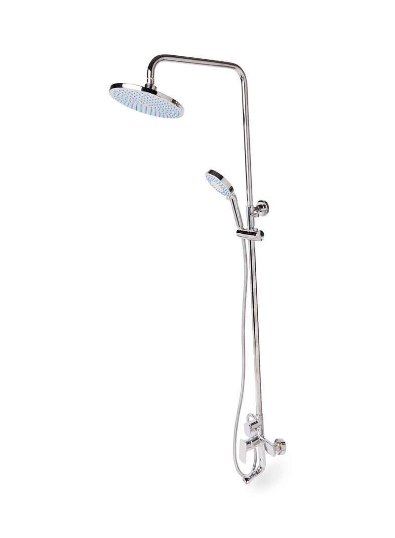 fashionhome - Brass Round Shower Mixer Silver - Image 1