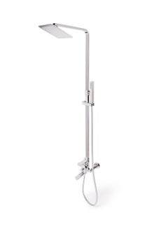 fashionhome Brass Round Shower Mixer Silver 