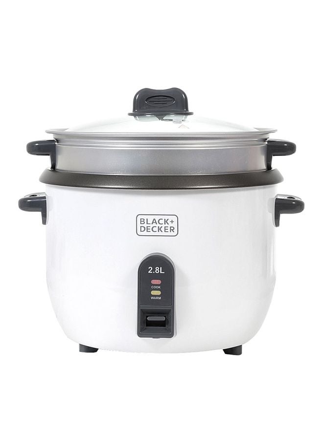بلاك اند ديكر قدر طهي لكأس واحد من الأرز 2.8 L 1100 W RC2850-B5 أبيض / أسود / فضي  - Image 1