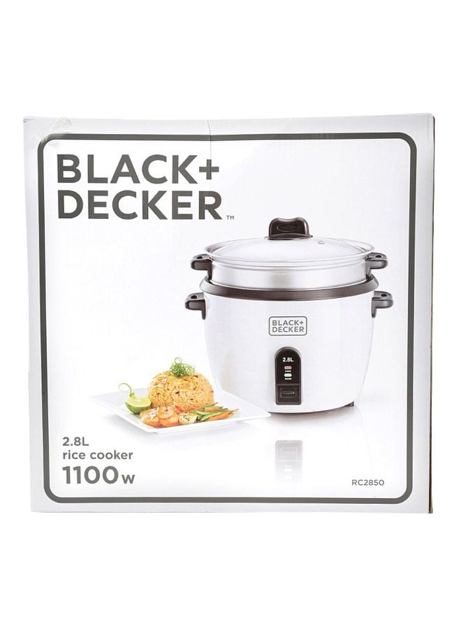 BLACK+DECKER - Cup Rice Cooker 2.8 L 1100 W RC2850-B5 White/Black/Silver - Image 1