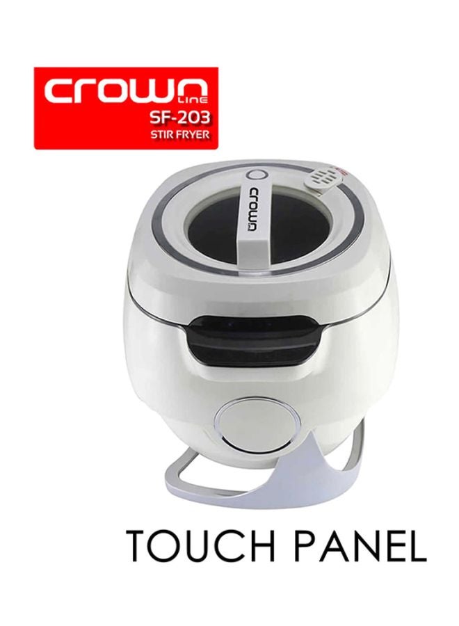 كراون لاين مقلاة حث أوتوماتيكية 6 L 2000 W SF-203 أبيض/ أسود  - Image 3