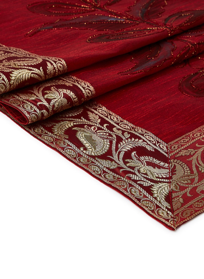 Ikras Table Cloth Set Red - Image 4