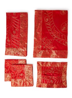 Ikras Table Cloth Set Red  - Image 1
