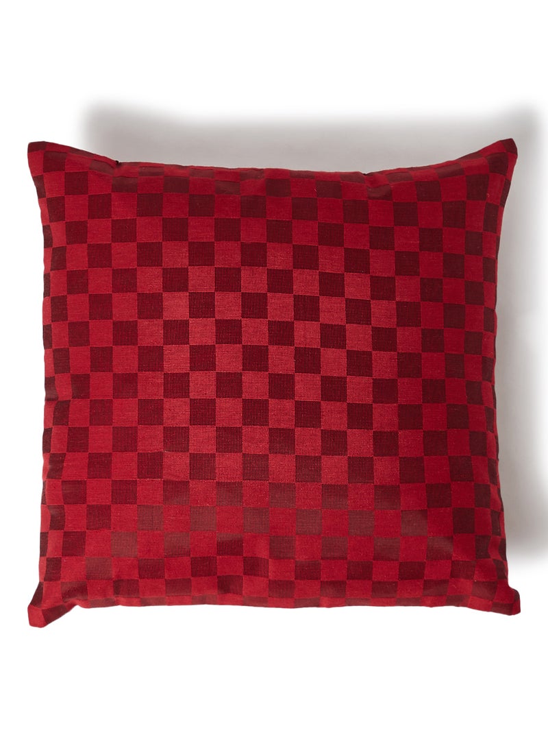 Ikras Decorative Cushion Cover Red/Beige 40x40cm - Image 1