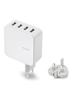 Moshi 4-Port USB Wall Charger Adapter White  - Image 2