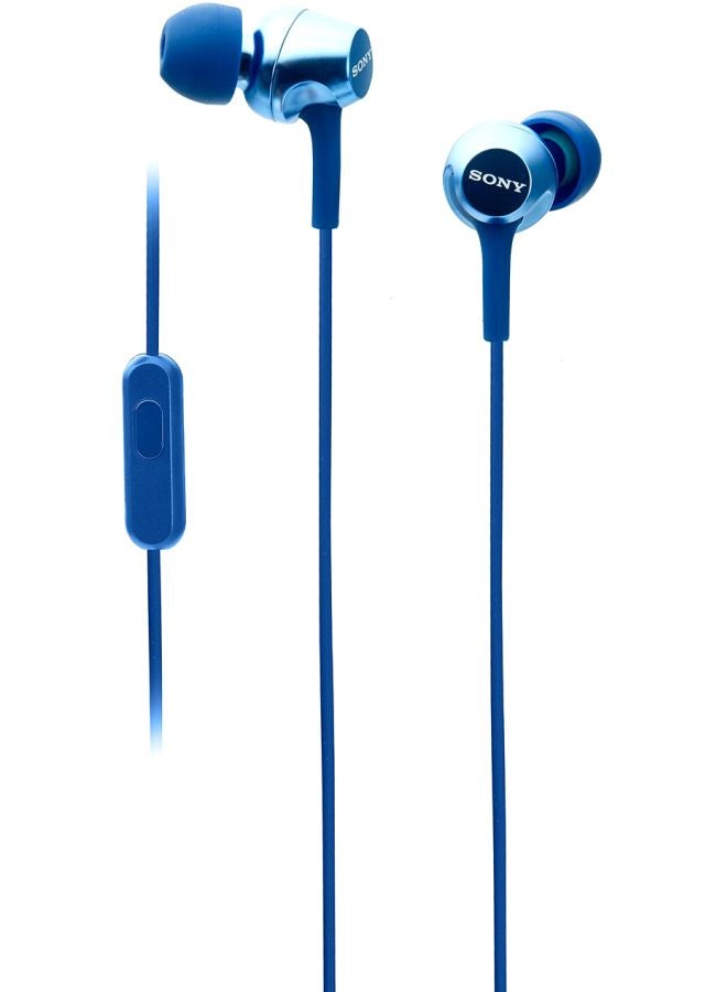 Sony MDR - EX255AP In-Ear Subwoofer Mobile Phone Line Control Earphones Blue - Image 2