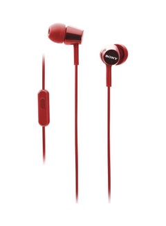 Sony MDR - EX255AP In-Ear Subwoofer Mobile Phone Line Control Earphones Red  - Image 1