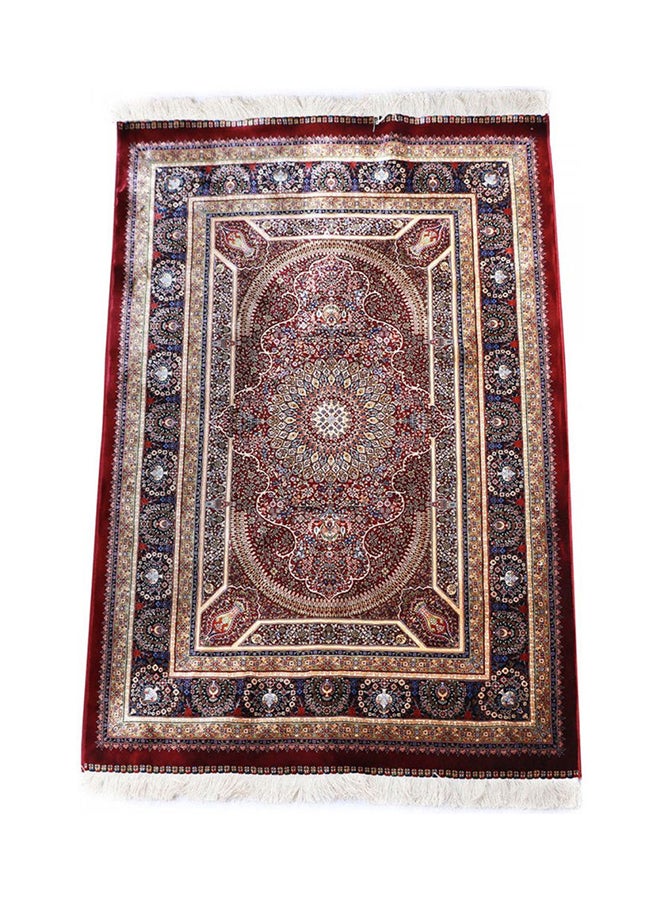 Generic - Al Fuad Machine Made Silk Iranian Carpet Multicolour 100X150cm - Image 1