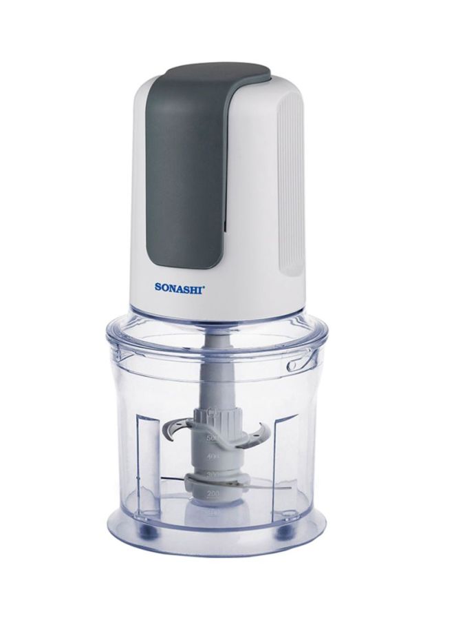 SONASHI - Kitchen Chopper - 500ML with Super Powerful Copper Motor | Double Blades Mincer with 2 speed Push Down Operation | Featured with Safety Lock System | Chopping, Dicing, Mincing Vegetables 500 W SMC-12 White/Grey - Image 1