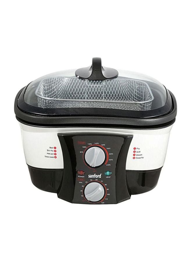 سانفورد مقلاة كهربائية عميقة بسعة 5 لتر وبقدرة 1500 وات 5.0 L 1500.0 W SF3250MMC BS أسود/ أبيض  - Image 1