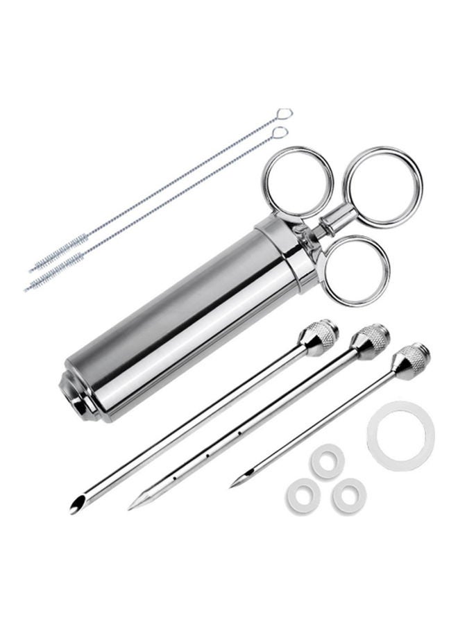 3-Piece BBQ Syringe Seasoning Needle Set 1.0 W AU6935 Silver  - Image 1