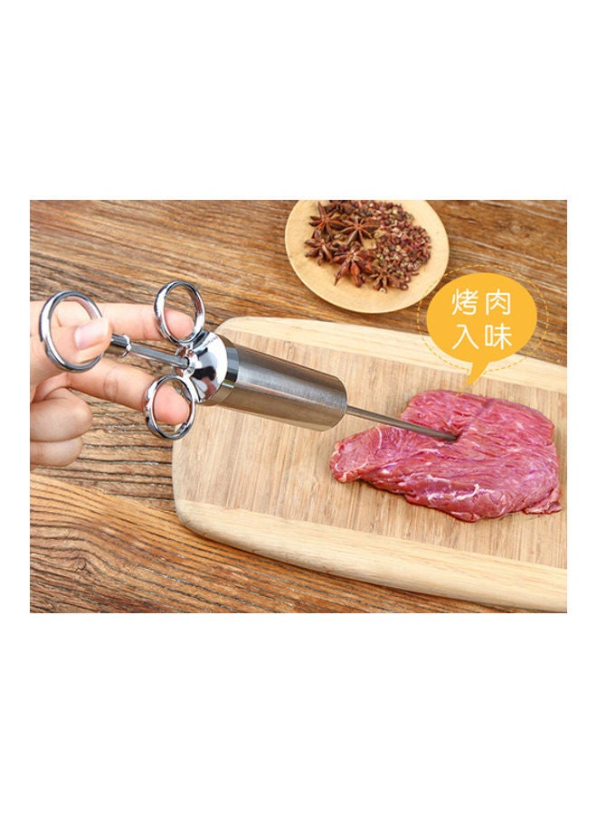 3-Piece BBQ Syringe Seasoning Needle Set 1.0 W AU6935 Silver  - Image 2