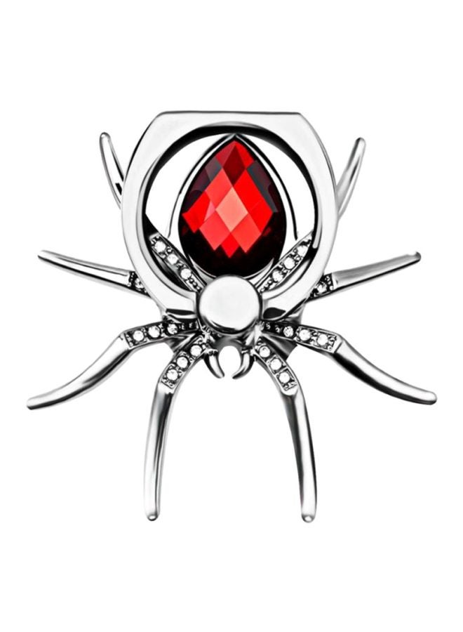 Cool Baby Metal Spider Bling Finger Ring Holder Silver/Red/Clear