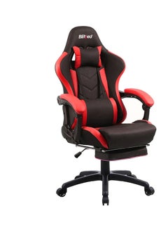 Blitzed Gaming Racing Style Chair With Retractable Footrest Black/Red  - Image 4