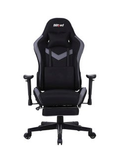 Blitzed Gaming Chair Racing Style With Retractable Footrest Black  - Image 1