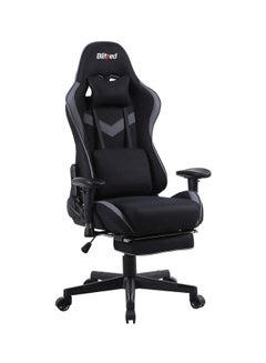 Blitzed Gaming Chair Racing Style With Retractable Footrest Black  - Image 4
