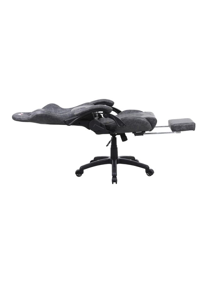 Blitzed Gaming Chair Racing Style With Retractable Footrest Grey - Image 2