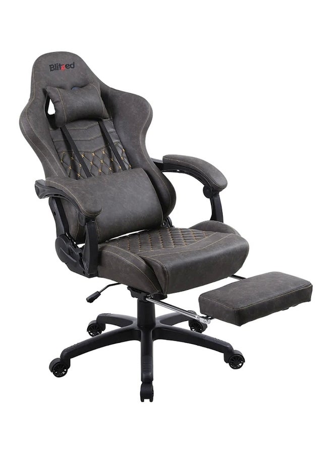 Blitzed Gaming Chair Racing Style With Retractable Footrest Brown - Image 3