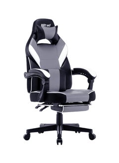 Blitzed Gaming Chair With Retractable Footrest Porto Grey/Black 84x34x65cm  - Image 3