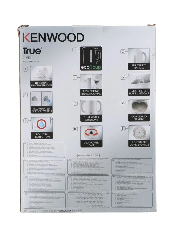 KENWOOD Electric Kettle 1.6L 1.6 L 3000 W OWJKP21001 White/Grey