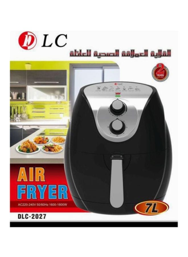دي إل سي  قلاية هوائية سعة 7 لتر 7 L Dlc-2027 أسود/فضي  - Image 2