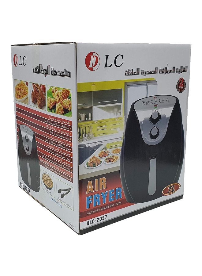 دي إل سي  قلاية هوائية سعة 7 لتر 7 L Dlc-2027 أسود/فضي  - Image 3