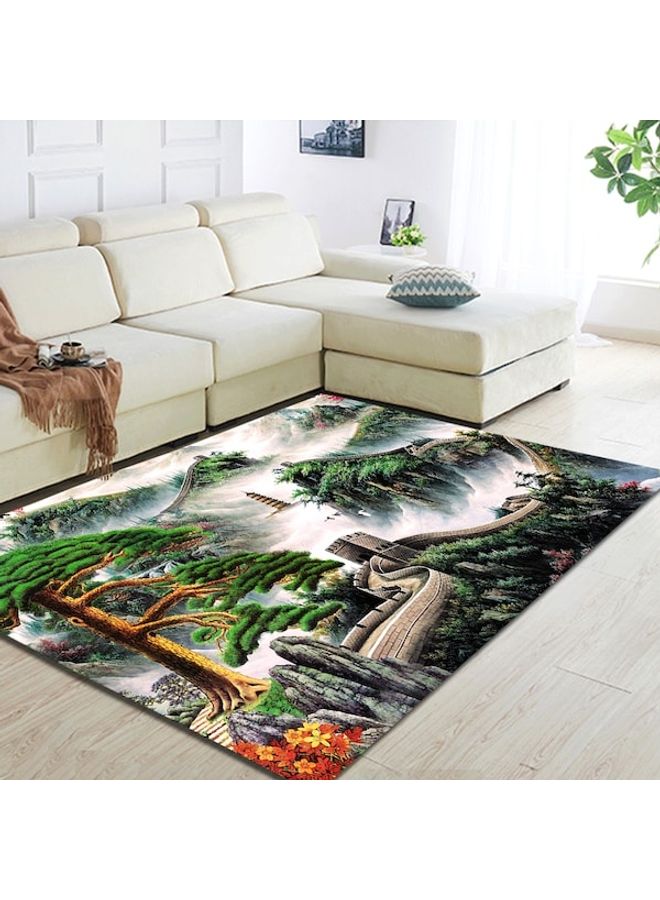 سجادة أرضية كلاسيكية بتصميم منظر طبيعي عصري أخضر 60*90(W*L)cmسم - Image 5