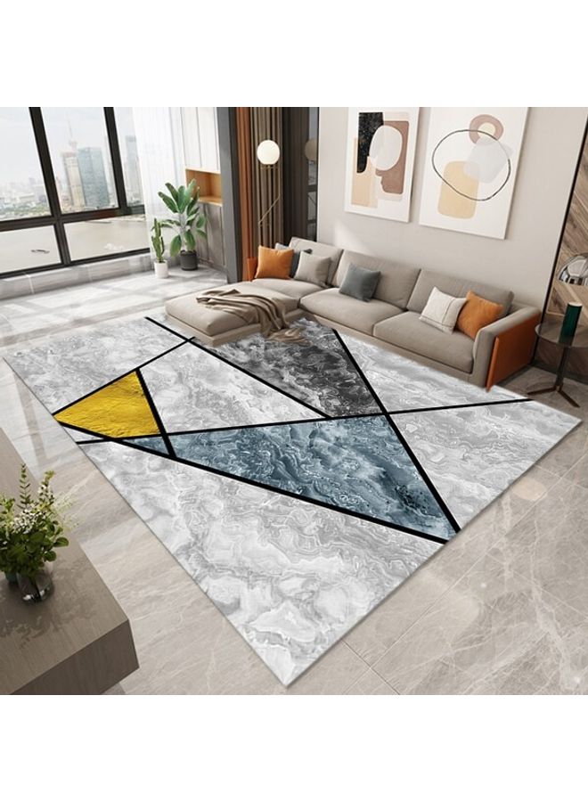 Living Room Rug Casual Geometric Pattern Durable Carpet Multicolour 40x60(WxL)cm - Image 2
