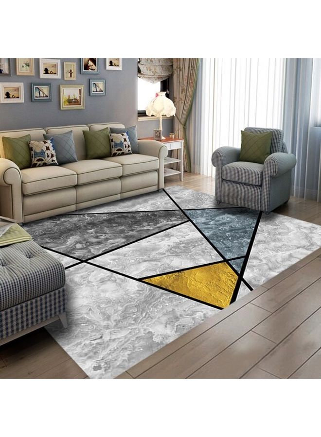 Living Room Rug Casual Geometric Pattern Durable Carpet Multicolour 40x60(WxL)cm - Image 3