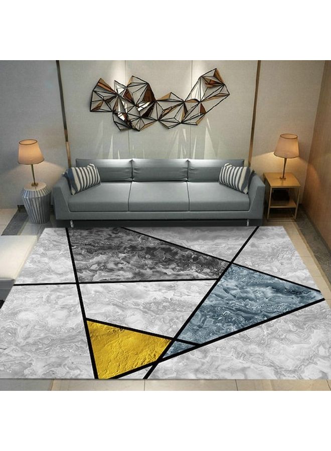 Living Room Rug Casual Geometric Pattern Durable Carpet Multicolour 40x60(WxL)cm - Image 4