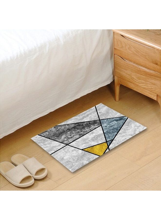 Living Room Rug Casual Geometric Pattern Durable Carpet Multicolour 40x60(WxL)cm - Image 5